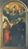 foto R.Pellizzon Otus Dipinto del '600 di autore ignoto raffigurante la Madonna con ai piedi: S. Tommaso, S. Francesco da Paola e S. Romualdo.