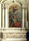 Altare della Madonna con pala di Palma il Giovane.